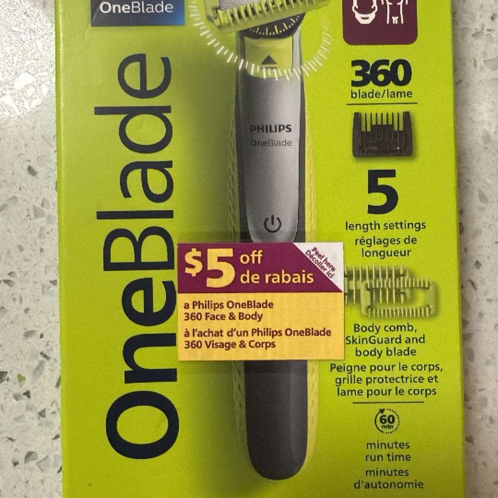 Philips OneBlade Trimmer - Black and Silver